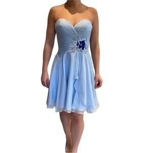 Jovani Homecoming Dress Light Blue